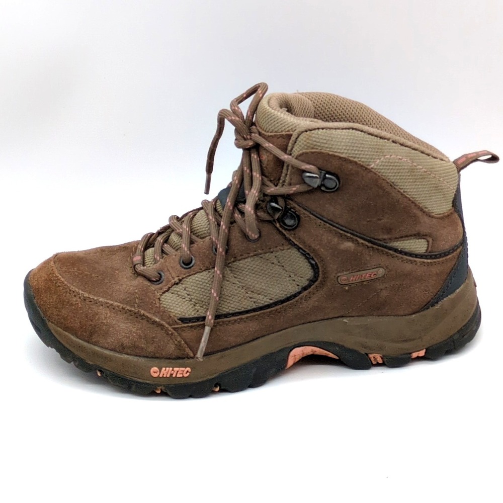 Hi-Tec Shoes Womens Kuleni Beige 7.5 Waterproof Hiking‎ Boots Suede Ankle Rugged